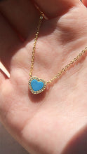 Load image into Gallery viewer, Heart Shaped Deep Blue Turquoise Necklace
