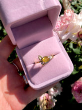 Load image into Gallery viewer, Heart Of Sun Yellow Sapphire Ring, Bluebell Bloom Ring
