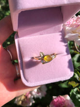 Load image into Gallery viewer, Heart Of Sun Yellow Sapphire Ring, Bluebell Bloom Ring
