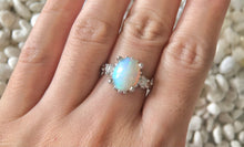 Load image into Gallery viewer, Fire Opal Engagement Ring, Big Raw Opal Engagement Ring
