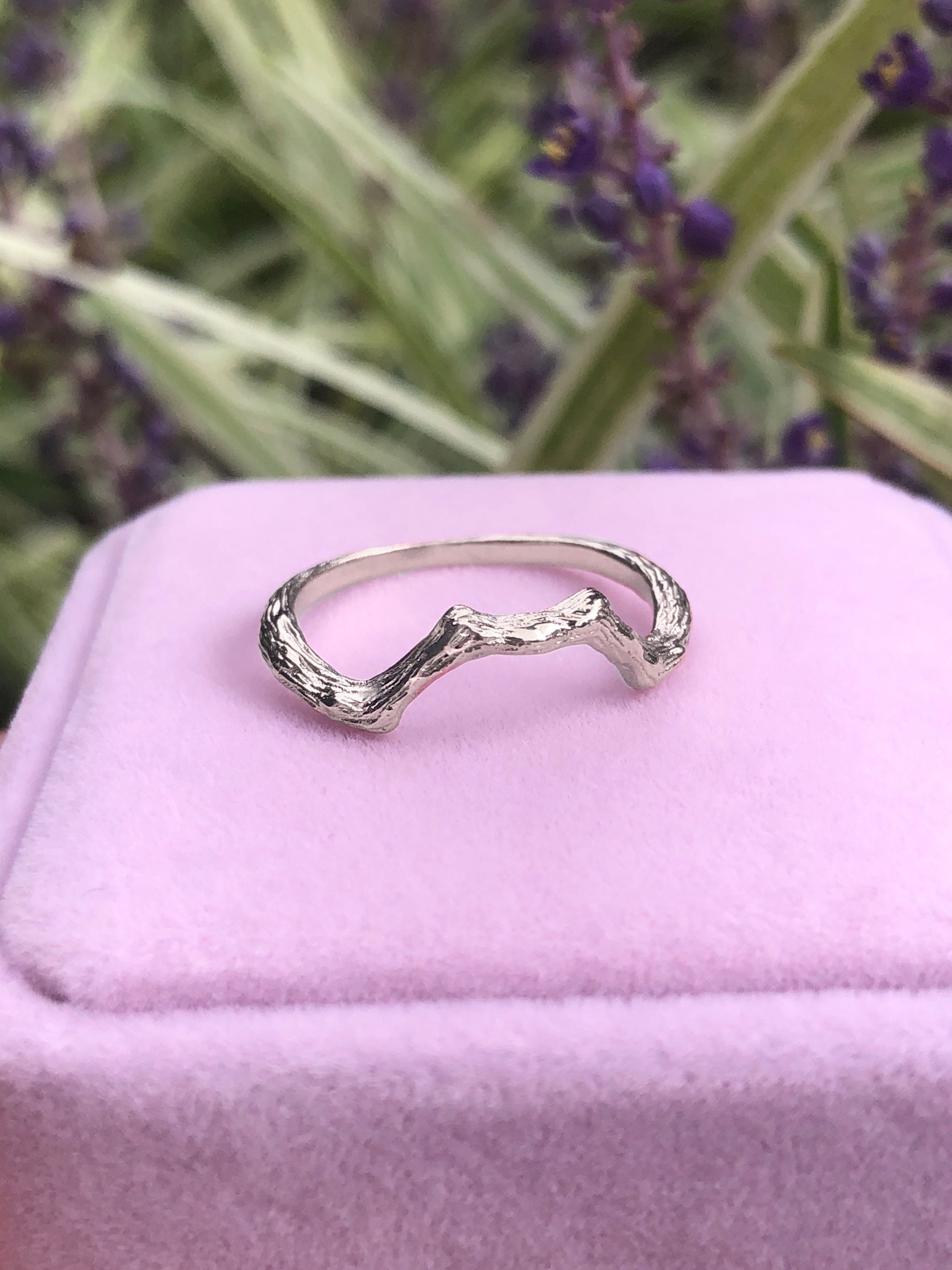 Linden Love Twig Wedding Ring, Wedding Matching Band