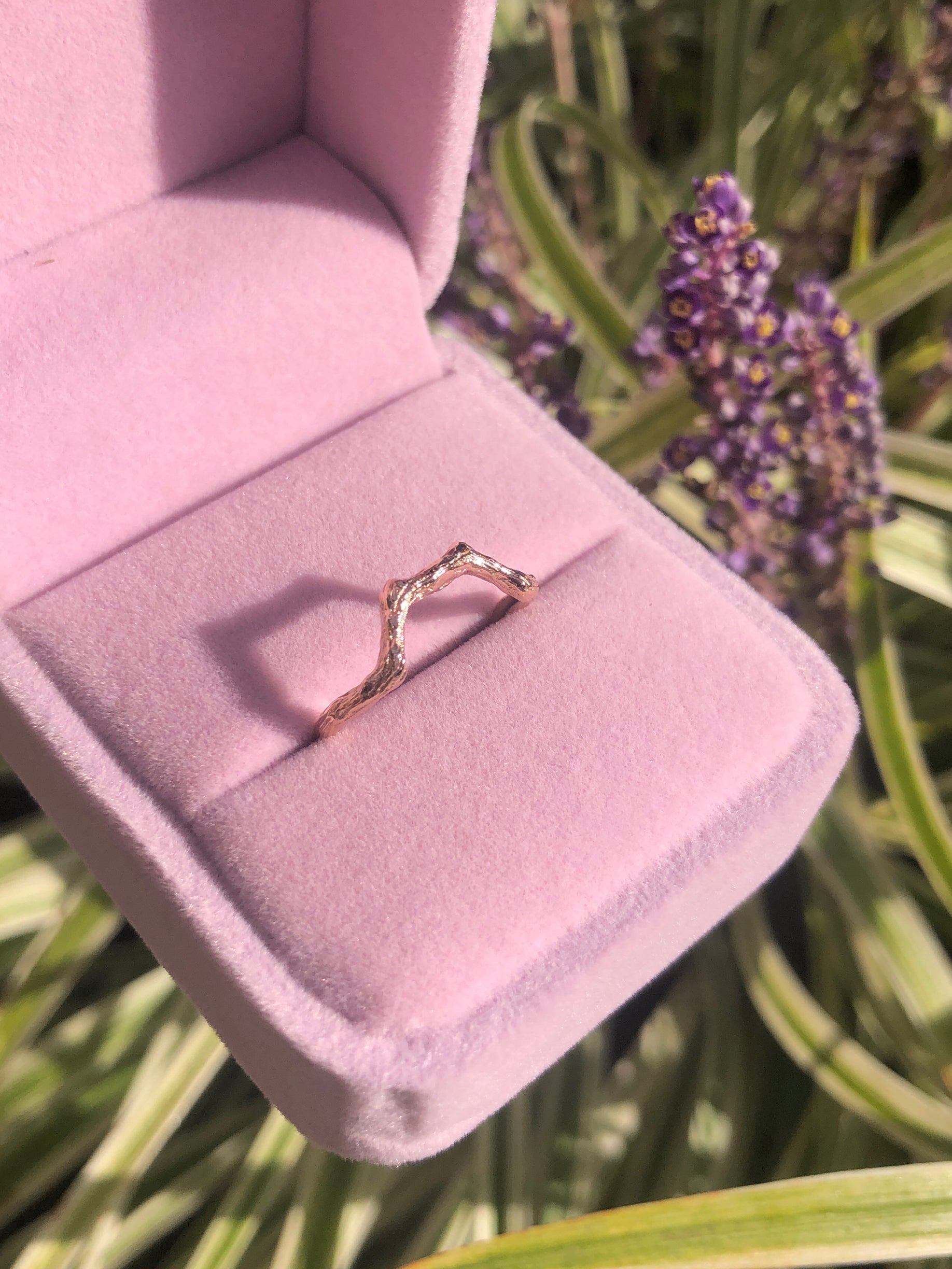 Linden Love Twig Wedding Ring, Wedding Matching Band