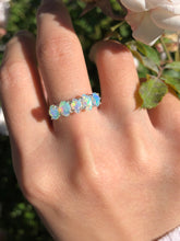 Load image into Gallery viewer, Raw Opal Engagement Ring, 5 Opals Ring
