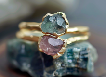 Load image into Gallery viewer, Solitary raw gemstone ring
