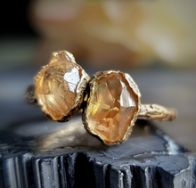 Load image into Gallery viewer, Solitary Raw Citrine ring-Antique Copper
