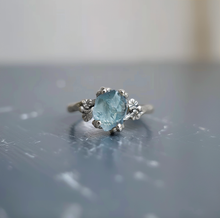 Load image into Gallery viewer, Raw Aquamarine Engagement ring, Nature&#39;a collection
