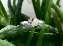 Load image into Gallery viewer, Raw Diamond Engagement Ring, Diamond Leafy Ring
