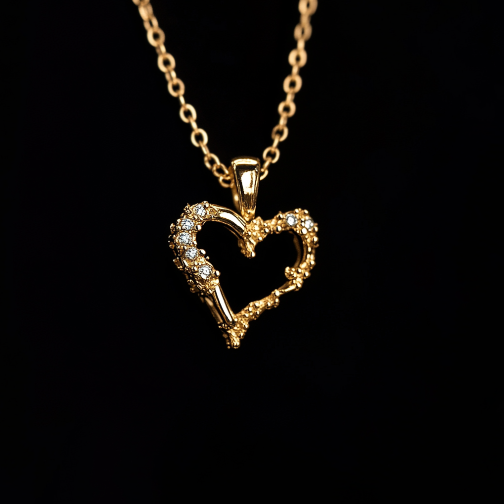 Evergrown Heart Pendant, 14k Diamond Heart pendant, Heart charm