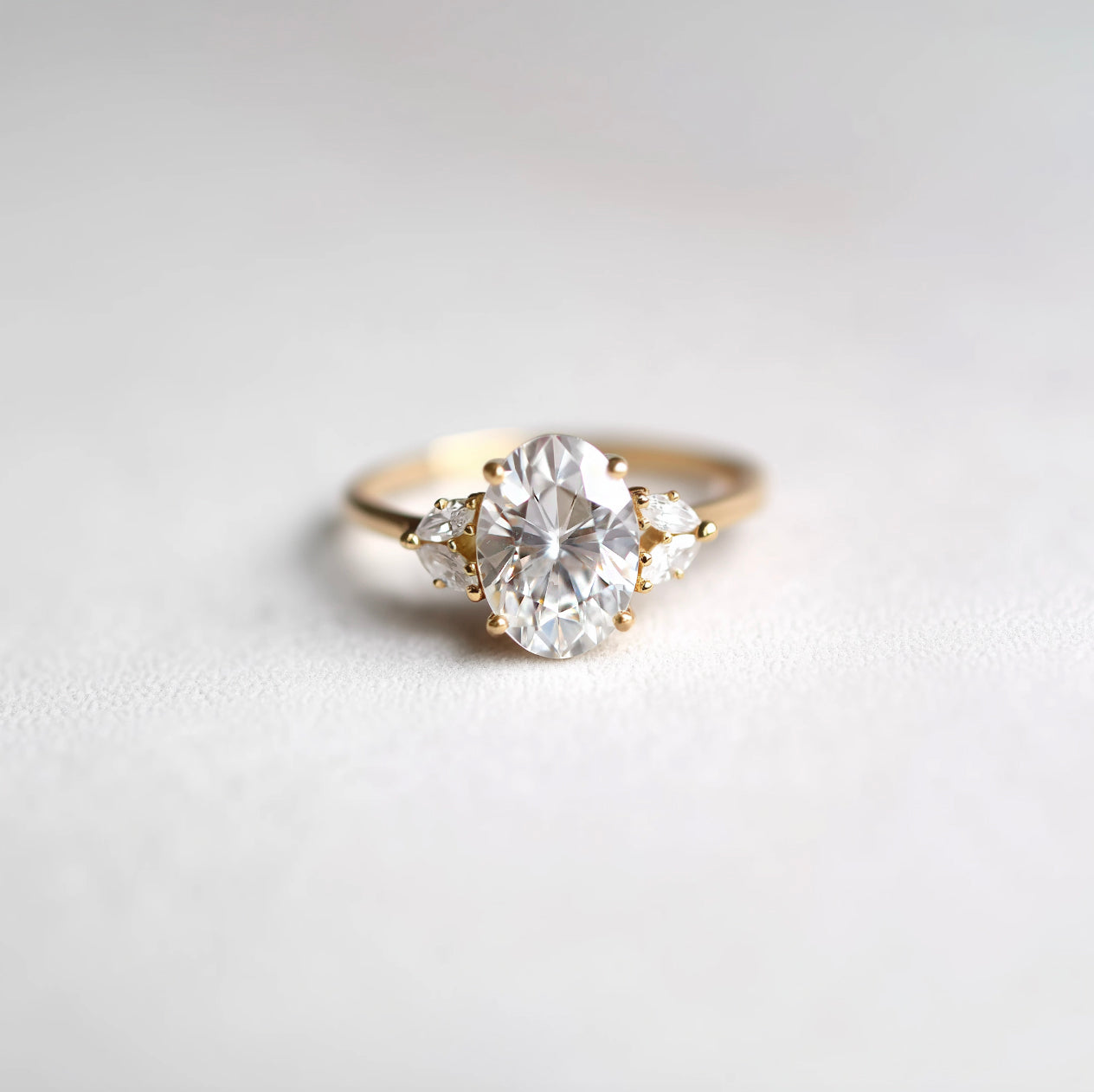 2 carat Oval Cut Lab Diamond Engagement Ring, Diamond Engagement Ring