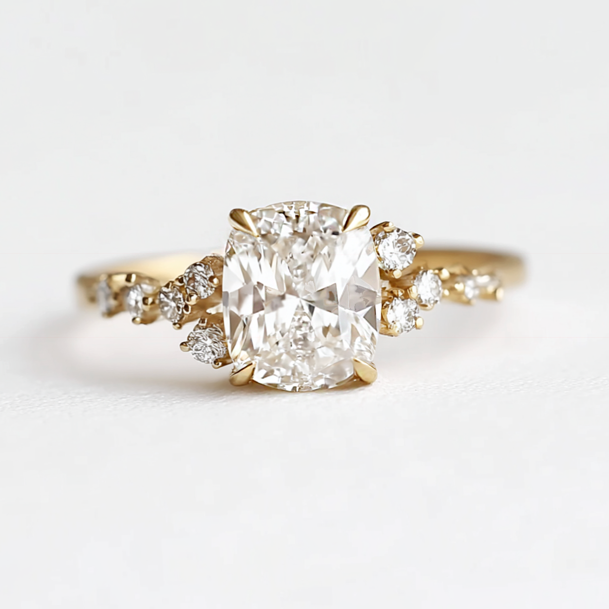 2 carat Cushion Cut Lab Diamond Engagement Ring, Diamond Engagement Ring