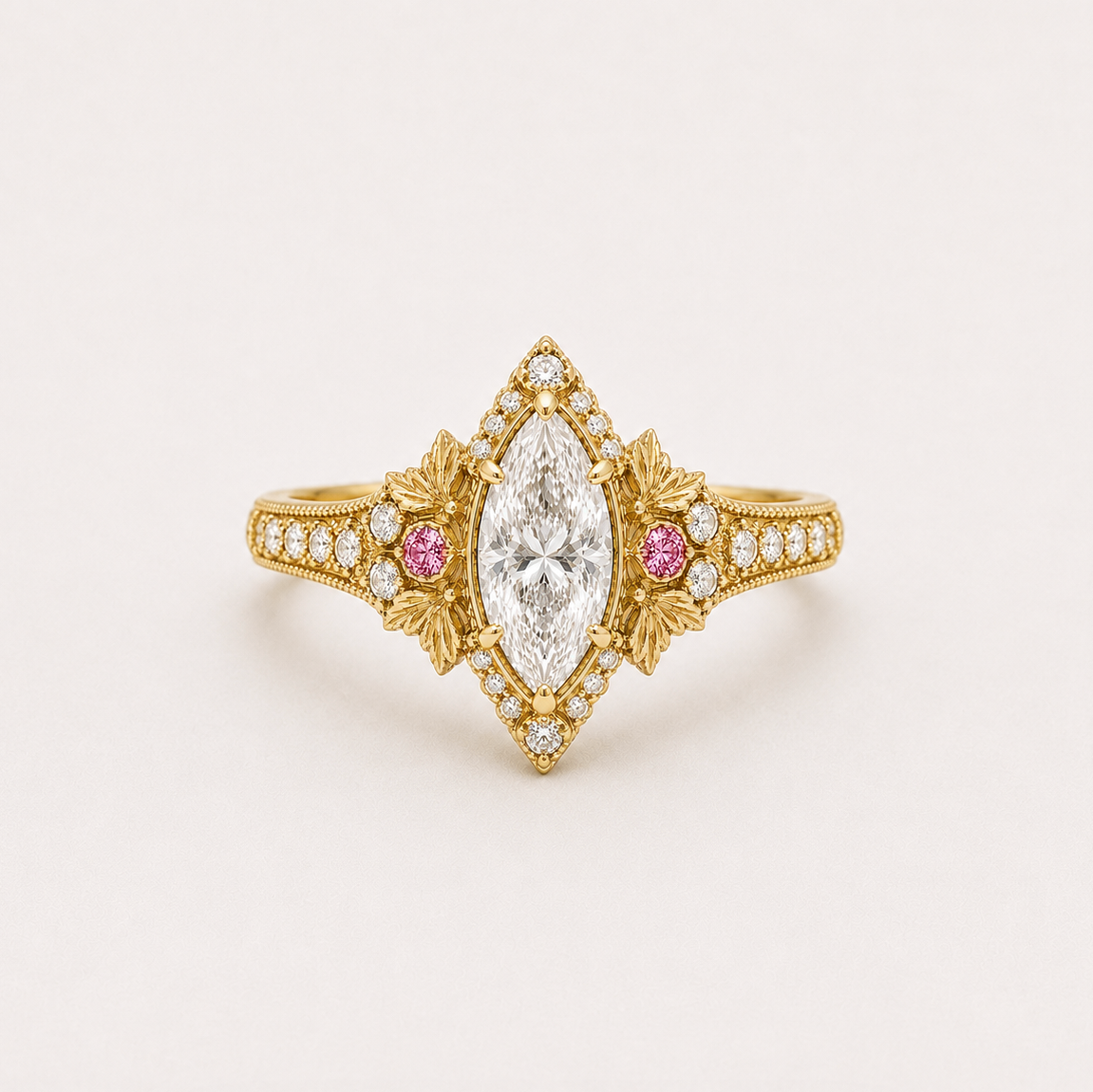 Victoria Marquise Lab Diamond Engagement Ring, Engagement Ring
