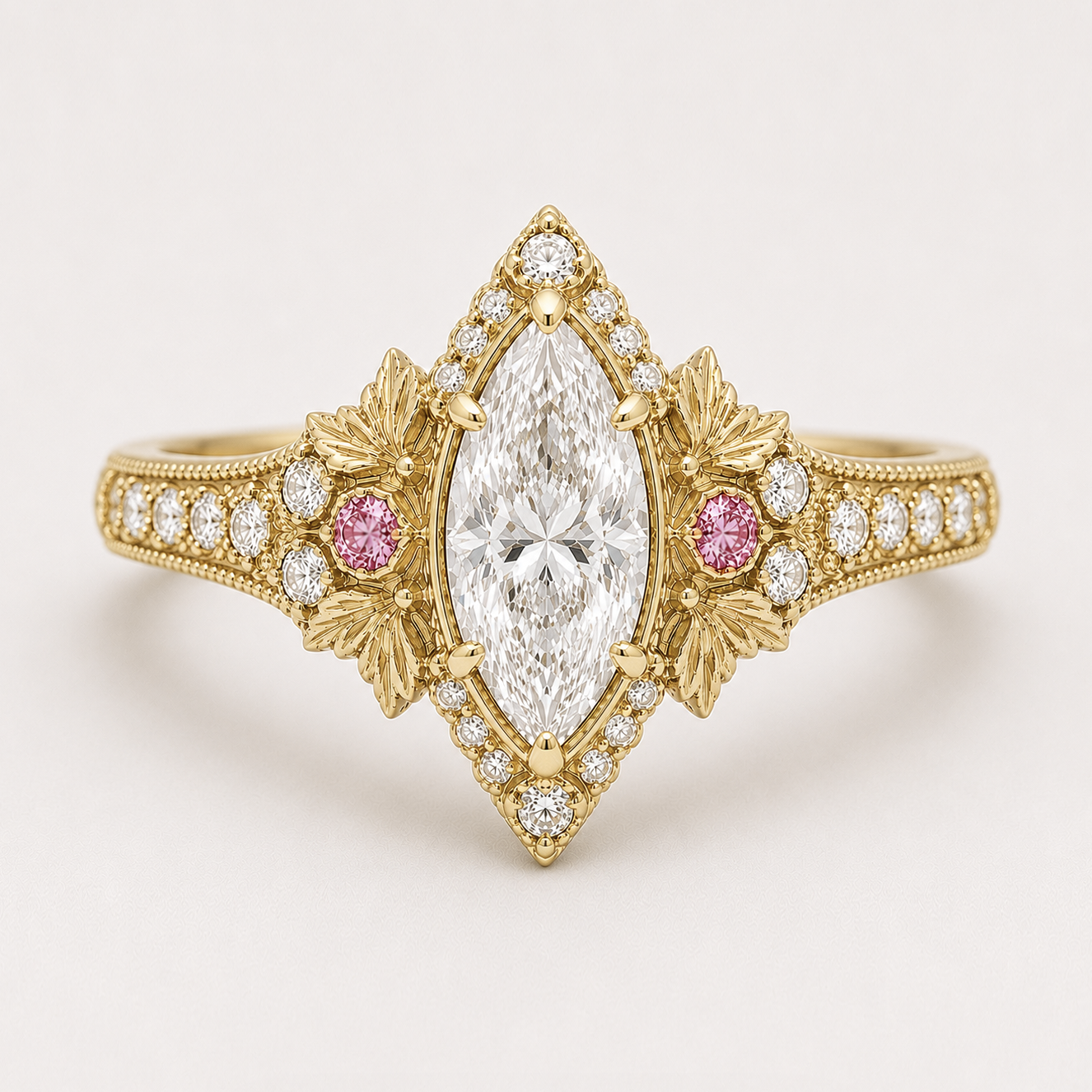 Victoria Marquise Lab Diamond Engagement Ring, Engagement Ring