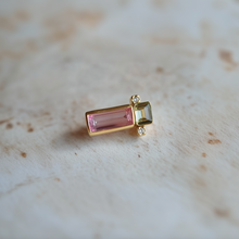 Load image into Gallery viewer, Pink Tourmaline Bar Studs 2, Single Stud
