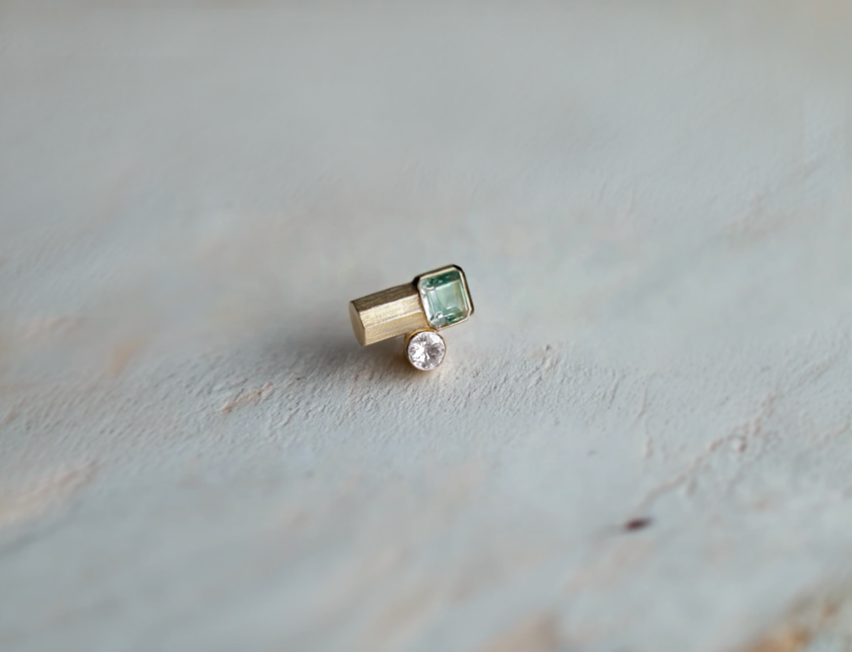 Wonderland Tourmaline Studs #3, Simple Tourmaline Earring, Single Stud