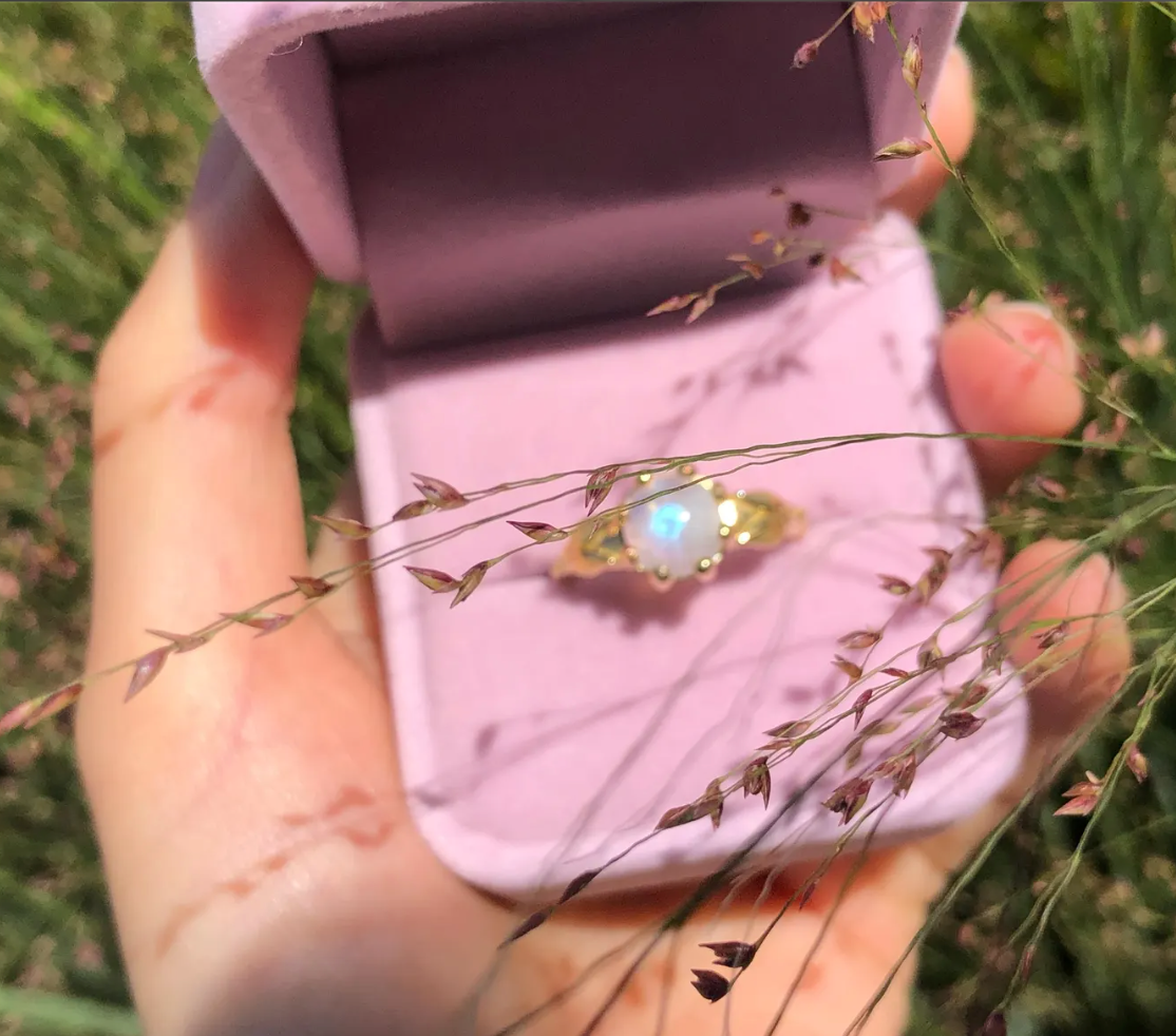 Ocean Fairy, Moonstone Engagement Ring