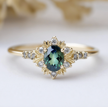 Load image into Gallery viewer, Royal Glow Blue Sapphire ring, Classic Blue Sapphire Engagement ring
