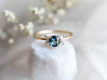 Load image into Gallery viewer, Blue Serenity Sapphire ring, Rare Blue Sapphire Engagement ring
