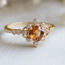 Load image into Gallery viewer, citrine engagement ring
