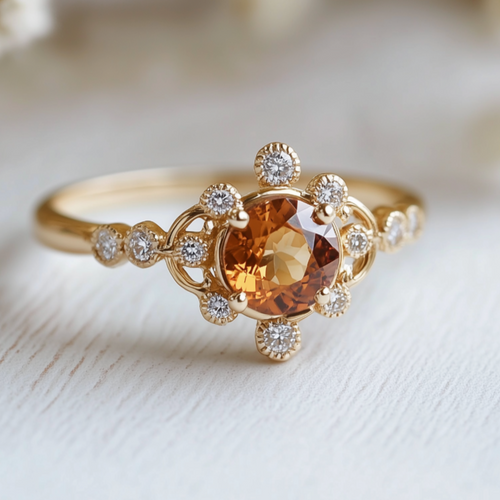 citrine engagement ring