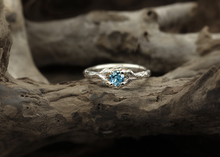 Load image into Gallery viewer, Bluebird&#39;s Nest London Topaz Ring, Blue Topaz Engagement ring
