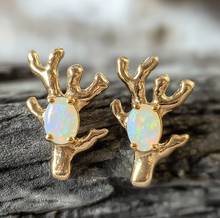 Load image into Gallery viewer, Dainty Raw Opal Studs
