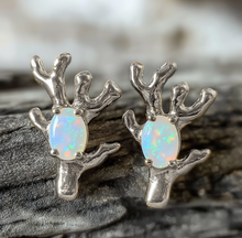 Load image into Gallery viewer, Dainty Raw Opal Studs
