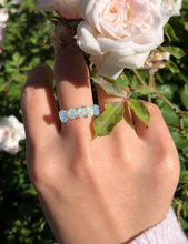 Load image into Gallery viewer, Raw Opal Engagement Ring, 5 Opals Ring
