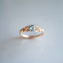 Load image into Gallery viewer, Classic Aquamarine Ring, Aquamarine Wedding Rings, Engagement ring
