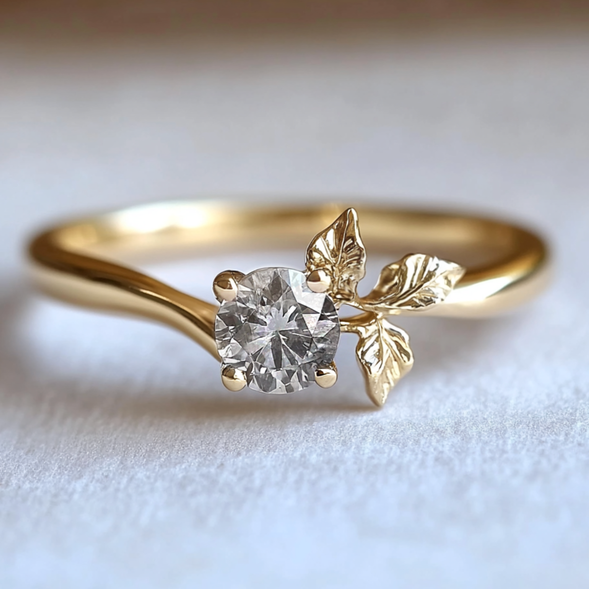 Fall Whisper Salt and Pepper Diamond Ring, Diamond Engagement Ring
