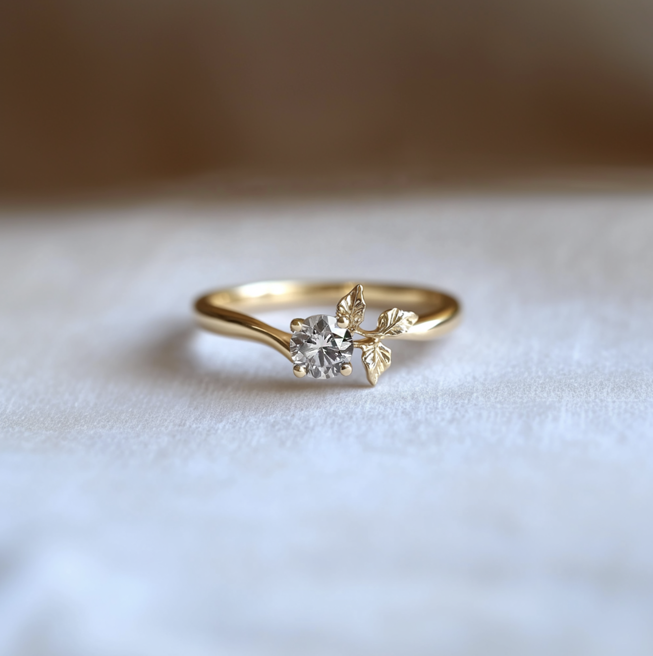 Fall Whisper Salt and Pepper Diamond Ring, Diamond Engagement Ring