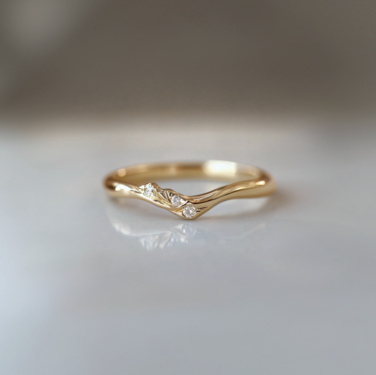Muse Diamond Wedding Band, Diamond Wedding Ring For Women