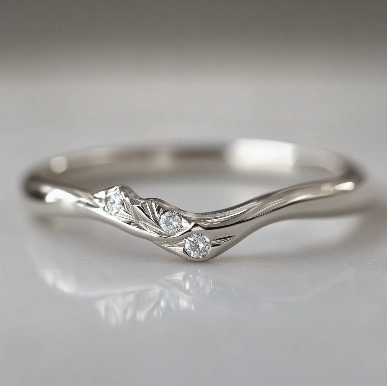 Muse Diamond Wedding Band, Diamond Wedding Ring For Women
