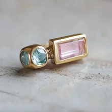 Load image into Gallery viewer, Wonderland Tourmaline Studs #2, Simple Tourmaline Earrings, Single Stud
