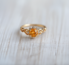 Load image into Gallery viewer, 14k Citrine Engagement Ring, Citrine Engagement Ring
