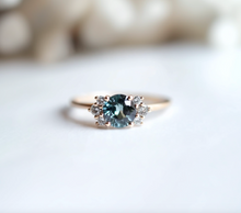 Load image into Gallery viewer, Sofia Sapphire Engagement ring, Blue Sapphire Engagement ring
