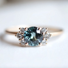 Load image into Gallery viewer, Sofia Sapphire Engagement ring, Blue Sapphire Engagement ring
