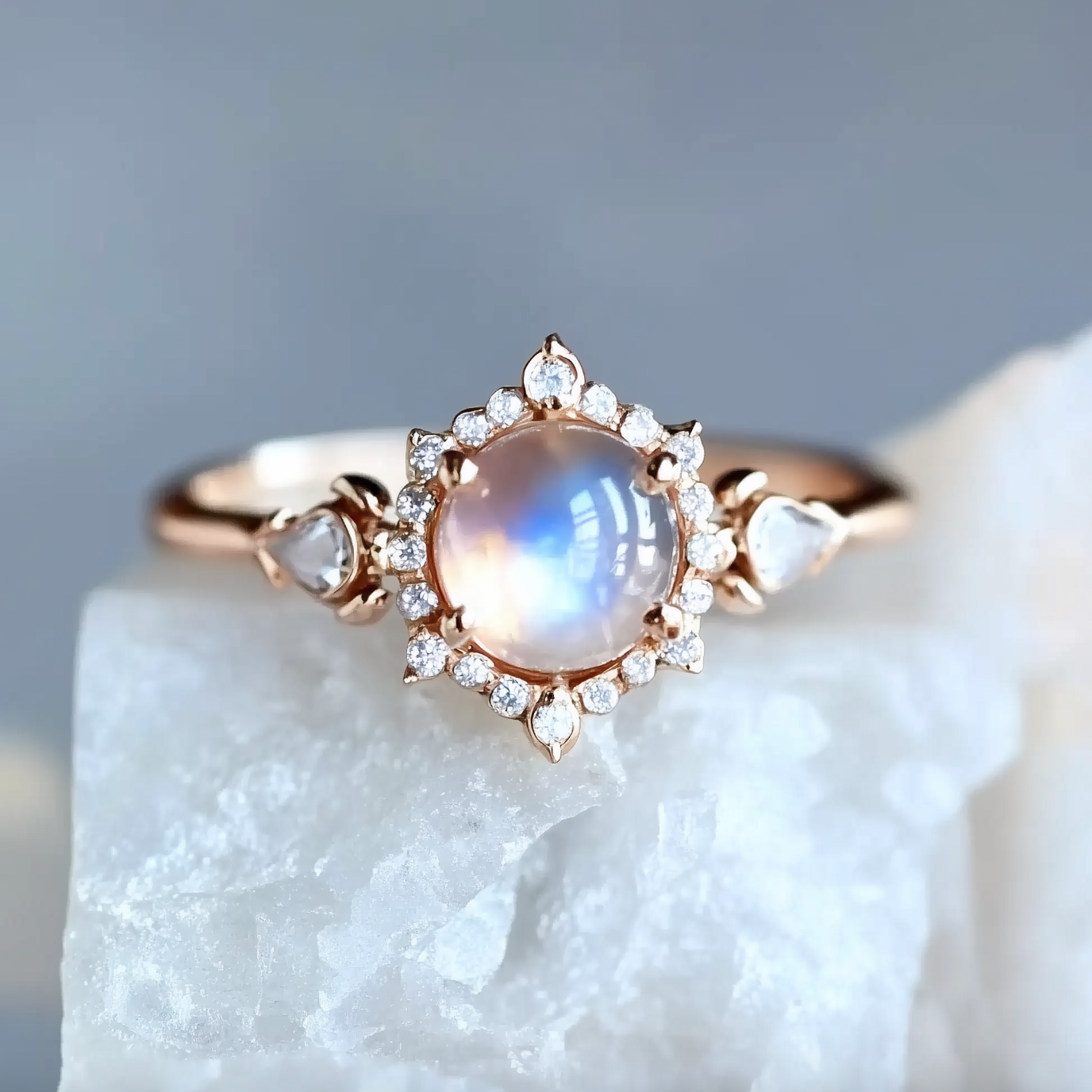 Moonstone Ring, Moonstone Engagement Ring