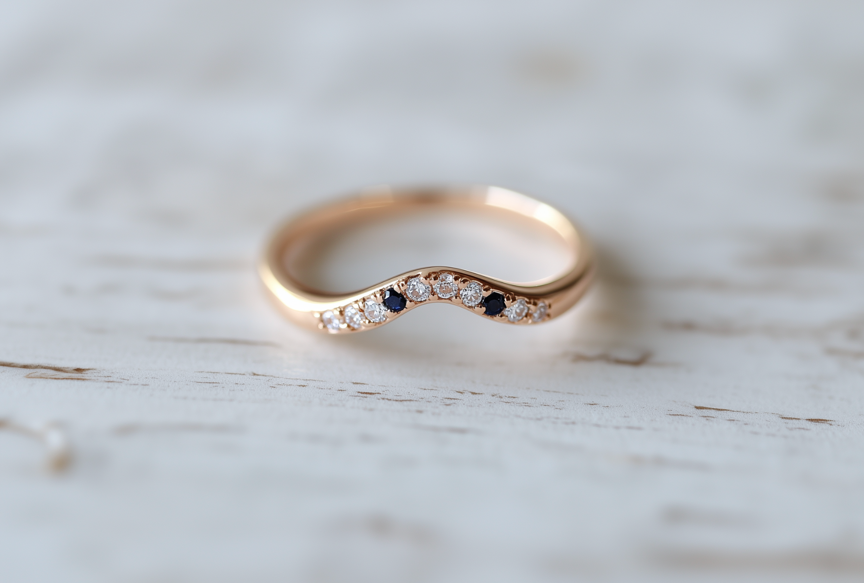 14k Gold Diamond Chevron Wedding band, Chevron Stacking Band