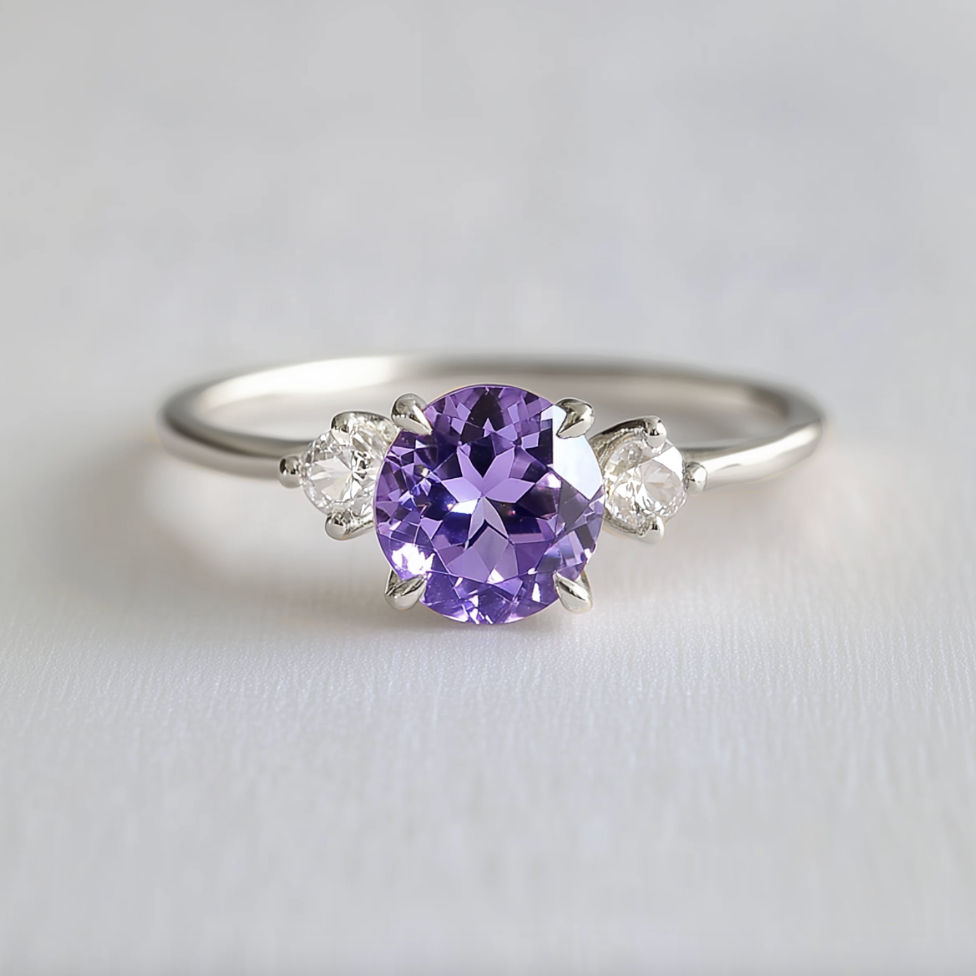 Lilac Grace Tanzanite Engagement Rings, 14k Purple Tanzanite Engagement Ring