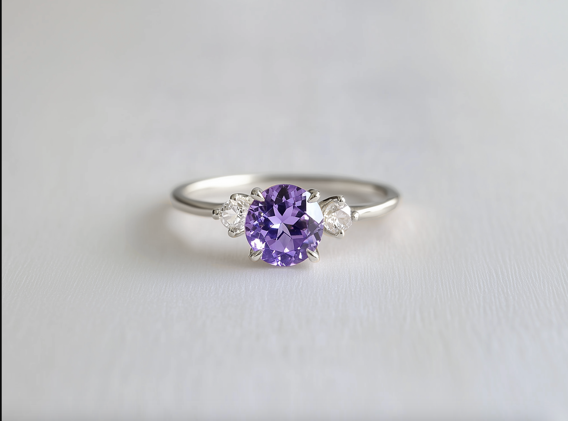 Lilac Grace Tanzanite Engagement Rings, 14k Purple Tanzanite Engagement Ring