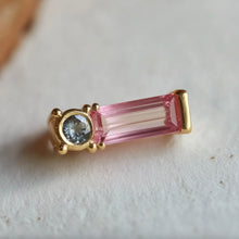 Load image into Gallery viewer, Wonderland Tourmaline Studs #5, Simple Pink Tourmaline Earrings, Single Stud
