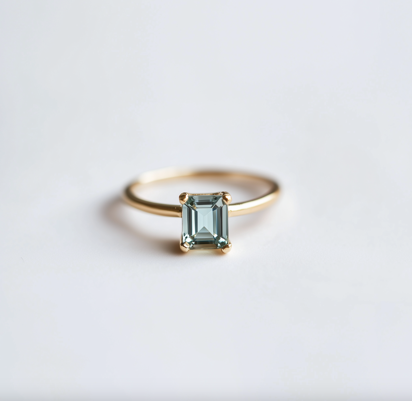 Gaia Solitary Green Tourmaline Engagement Ring