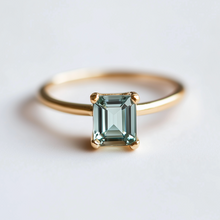 Load image into Gallery viewer, Gaia Solitary Green Tourmaline Engagement Ring
