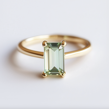 Load image into Gallery viewer, Demeter Solitary Green Tourmaline Engagement Ring
