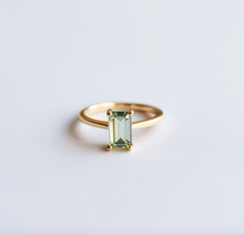 Load image into Gallery viewer, Demeter Solitary Green Tourmaline Engagement Ring
