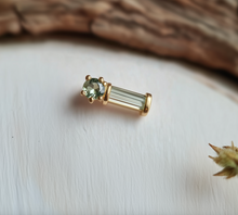 Load image into Gallery viewer, Wonderland Tourmaline Studs #9, Salt and pepper Diamond Earring, Single Stud
