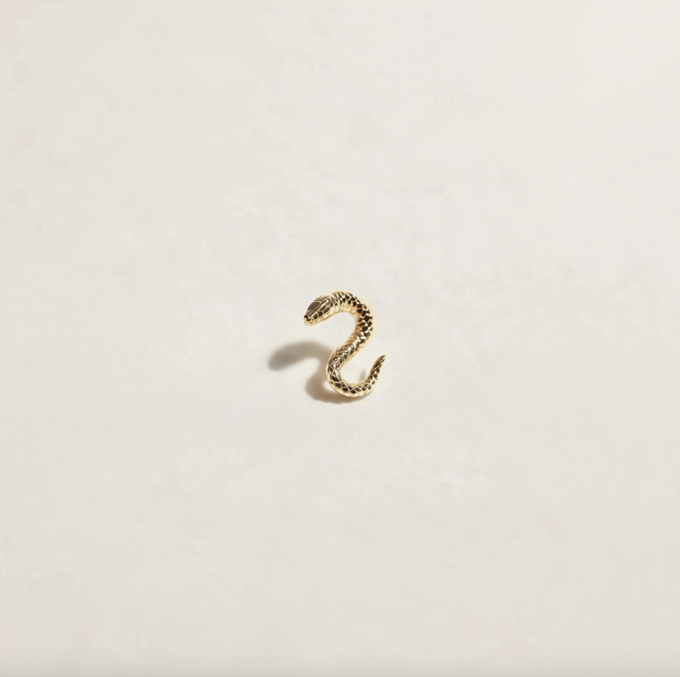 Serpent Stud 14k Yellow Gold, Single Stud
