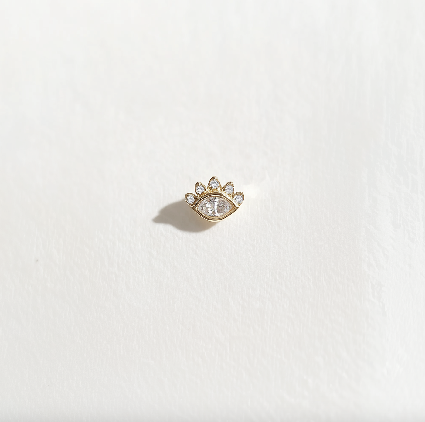Twinkle Gaze Diamond Stud 14k Gold, Single Stud