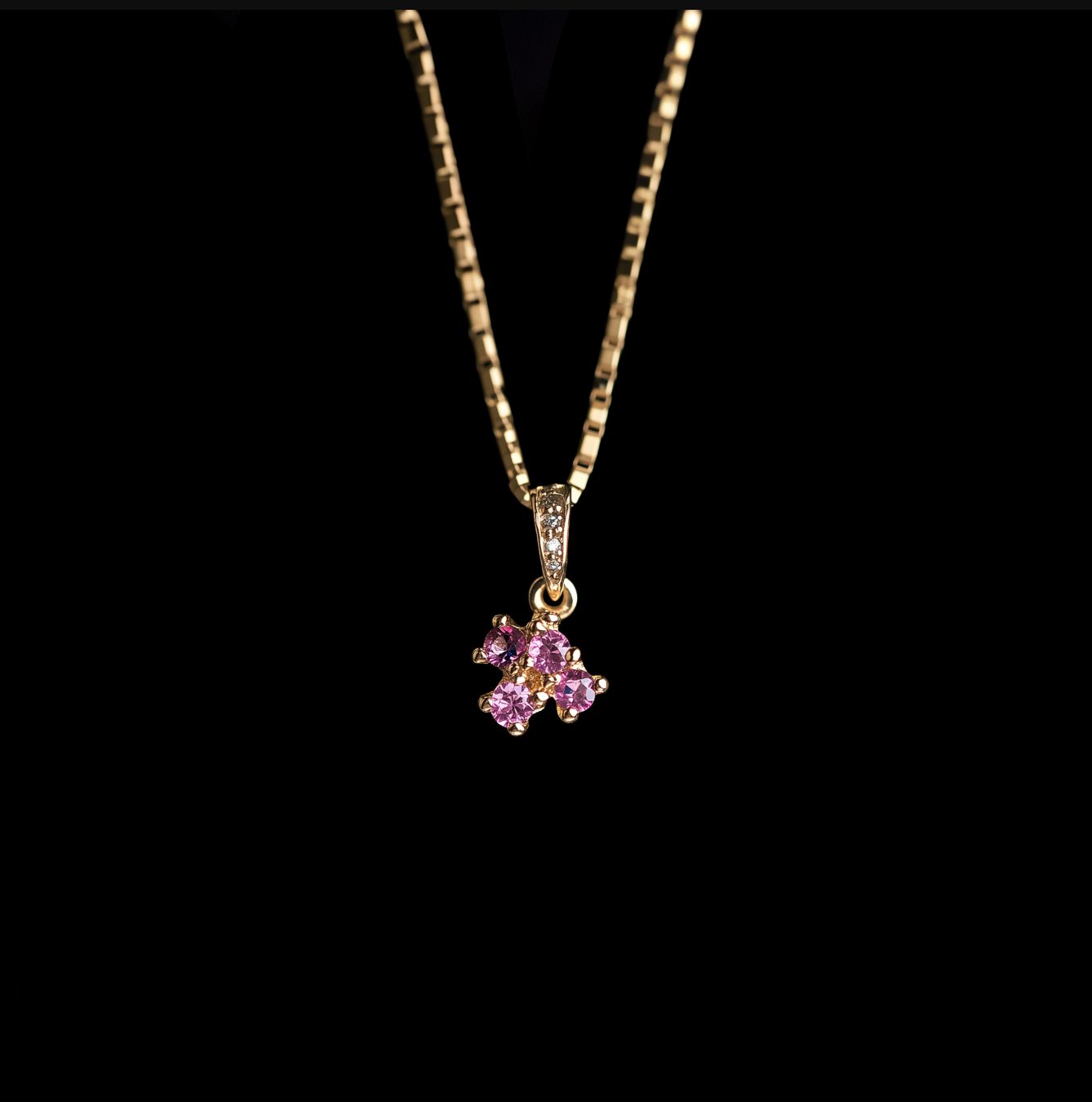 Rosy Blush Pink Sapphire charm, 14k pink sapphire pendant