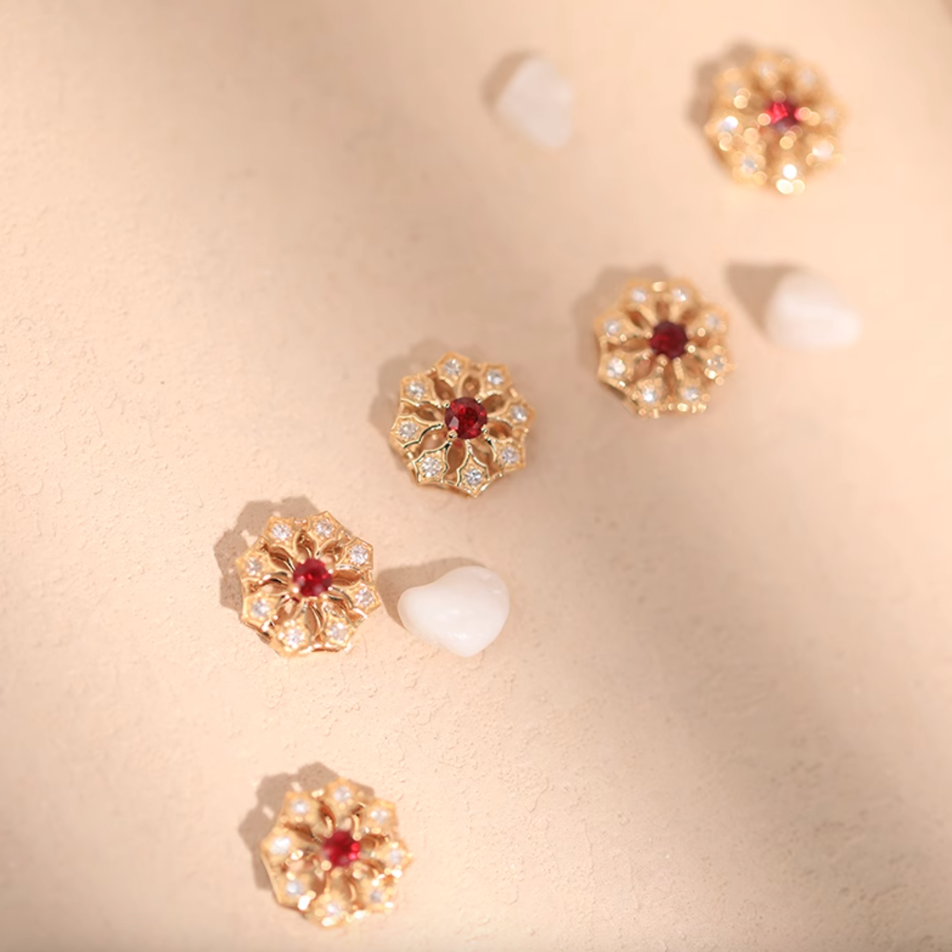 Versatile 18k Gold Pink Ruby Charm